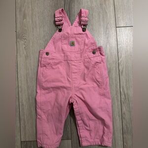 Carhartt Kids Overalls in Soft Pink